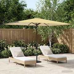 Garden Parasol Rectangular Polyester without Base Drop 3 m Yellow and white 2 m