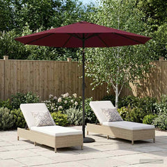 vidaXL Garden Parasol 230 x 230 cm Polyester Rectangular Bordeaux Red 1