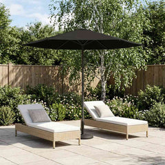 vidaXL Garden Parasol 230 x 230 cm Polyester Rectangular Black 1
