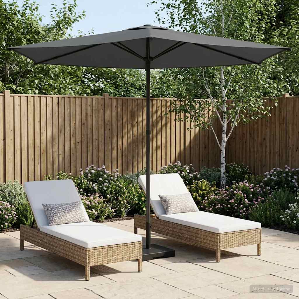 vidaXL Garden Parasol 270 x 270 cm Polyester Rectangular Anthracite 1