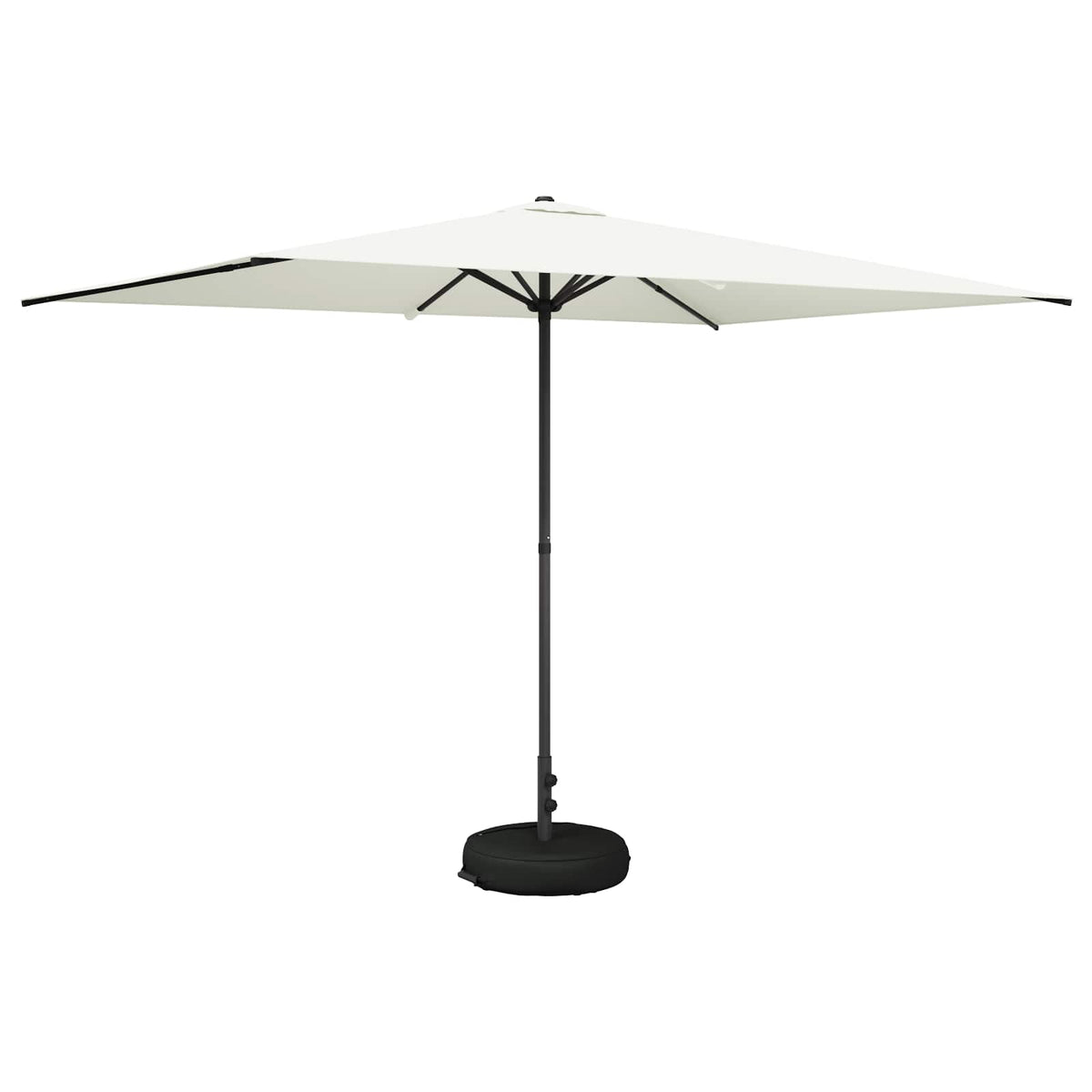 Garden Parasol Rectangular Polyester with base Drop 3 m Cream 2 m
