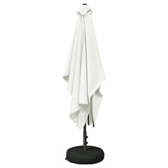 Garden Parasol Rectangular Polyester with base Drop 3 m Cream 2 m