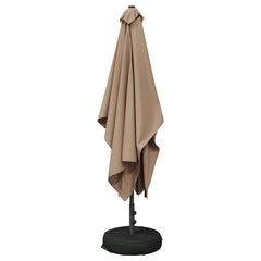 Garden Parasol Rectangular Polyester with base Drop 3 m Taupe 2 m