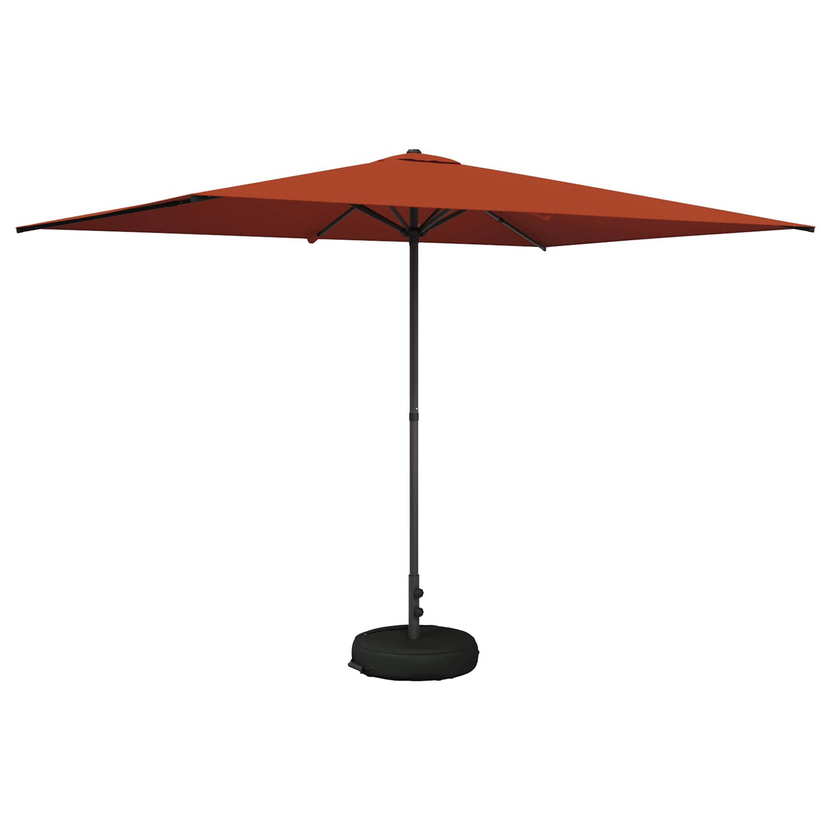 Garden Parasol Rectangular Polyester with base Drop 3 m Terracotta 2 m