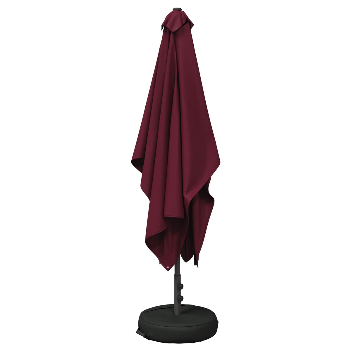 Garden Parasol Rectangular Polyester with base Drop 3 m Bordeaux red 2 m