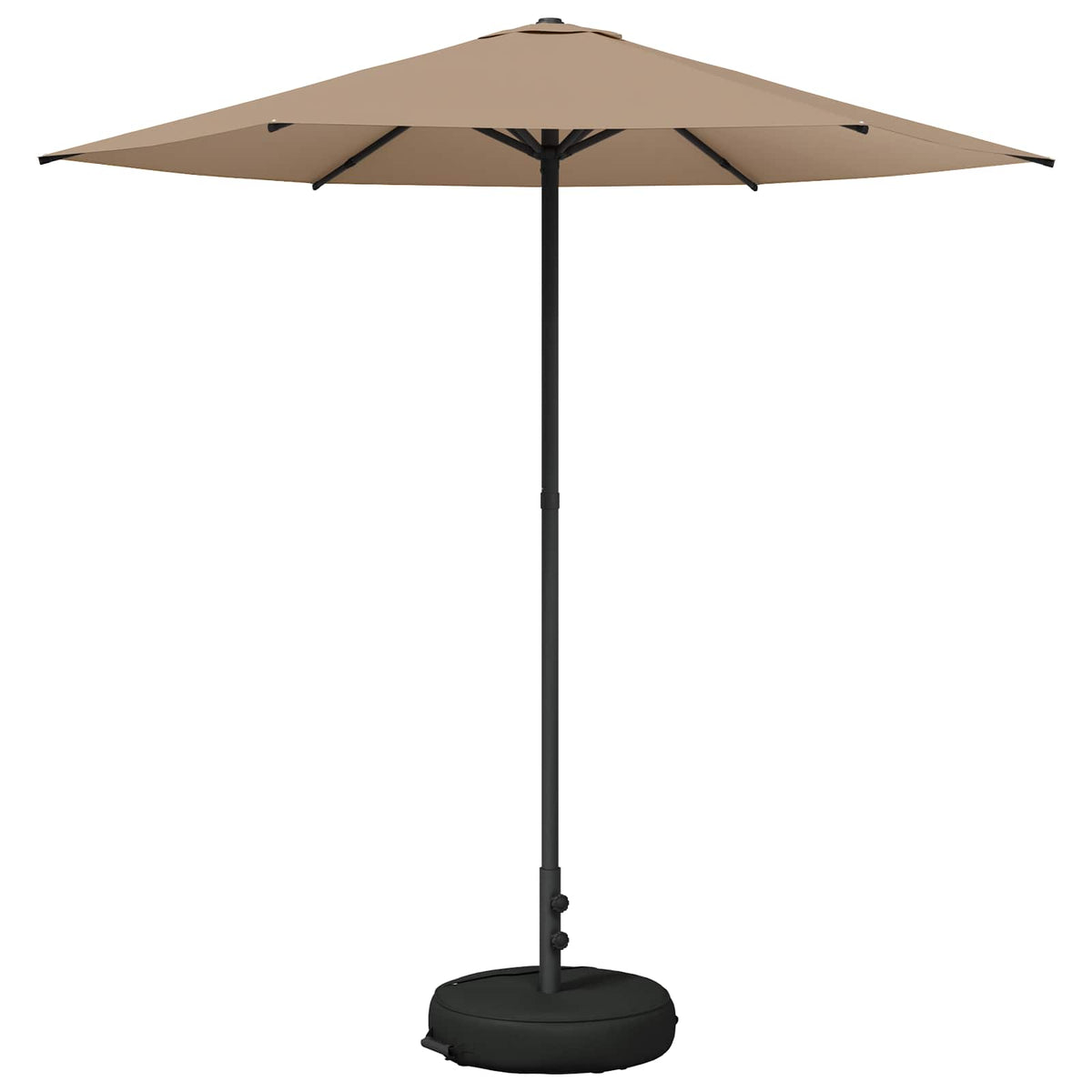 Garden Parasol Rectangular 2.3 x 2.3 m Polyester with base Drop 2.3 m Taupe