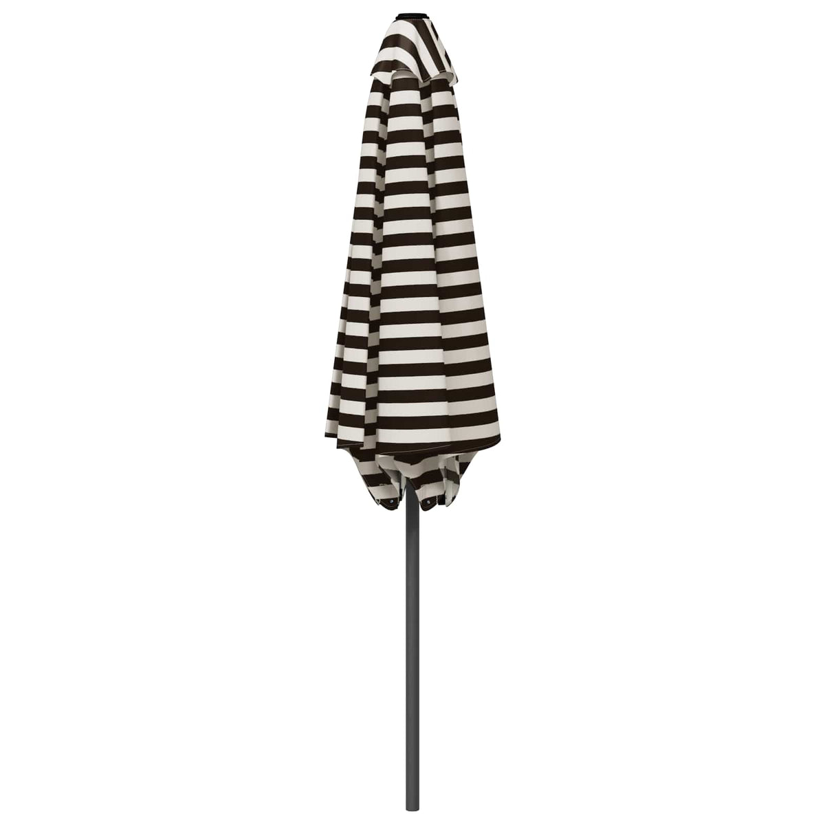 Garden Parasol Rectangular 2.3 x 2.3 m Polyester with base Drop 2.3 m Black and white
