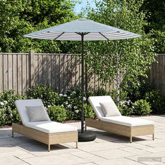 vidaXL Garden Parasol Rectangular 2.3 x 2.3 m Polyester with Base