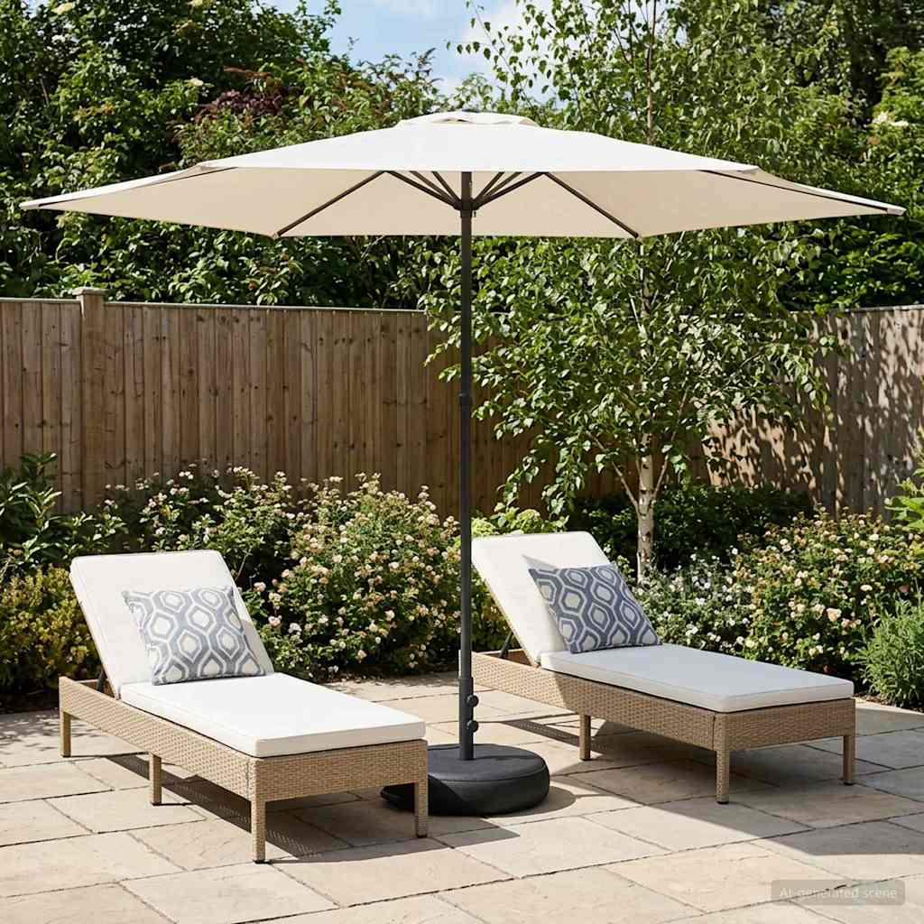 vidaXL Garden Parasol with Base 300 x 300 cm Polyester Rectangular 1