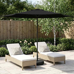 vidaXL Garden Parasol with Base 300 x 300 cm Polyester Rectangular 1