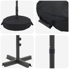 vidaXL Garden Parasol with Base 300 x 300 cm Polyester Rectangular 6