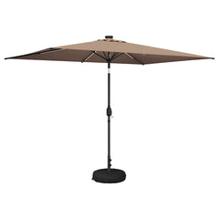 vidaXL Garden Parasol with LED Lights and Base 200 x 300 cm Polyester 2
