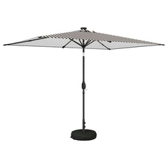 vidaXL Garden Parasol with LED Lights and Base 200 x 300 cm Polyester 2