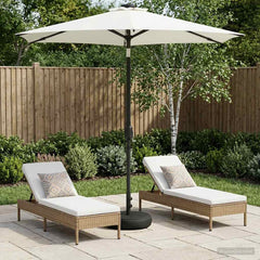 vidaXL Garden Parasol with LED Lights and Base 230 x 230 cm Polyester 1