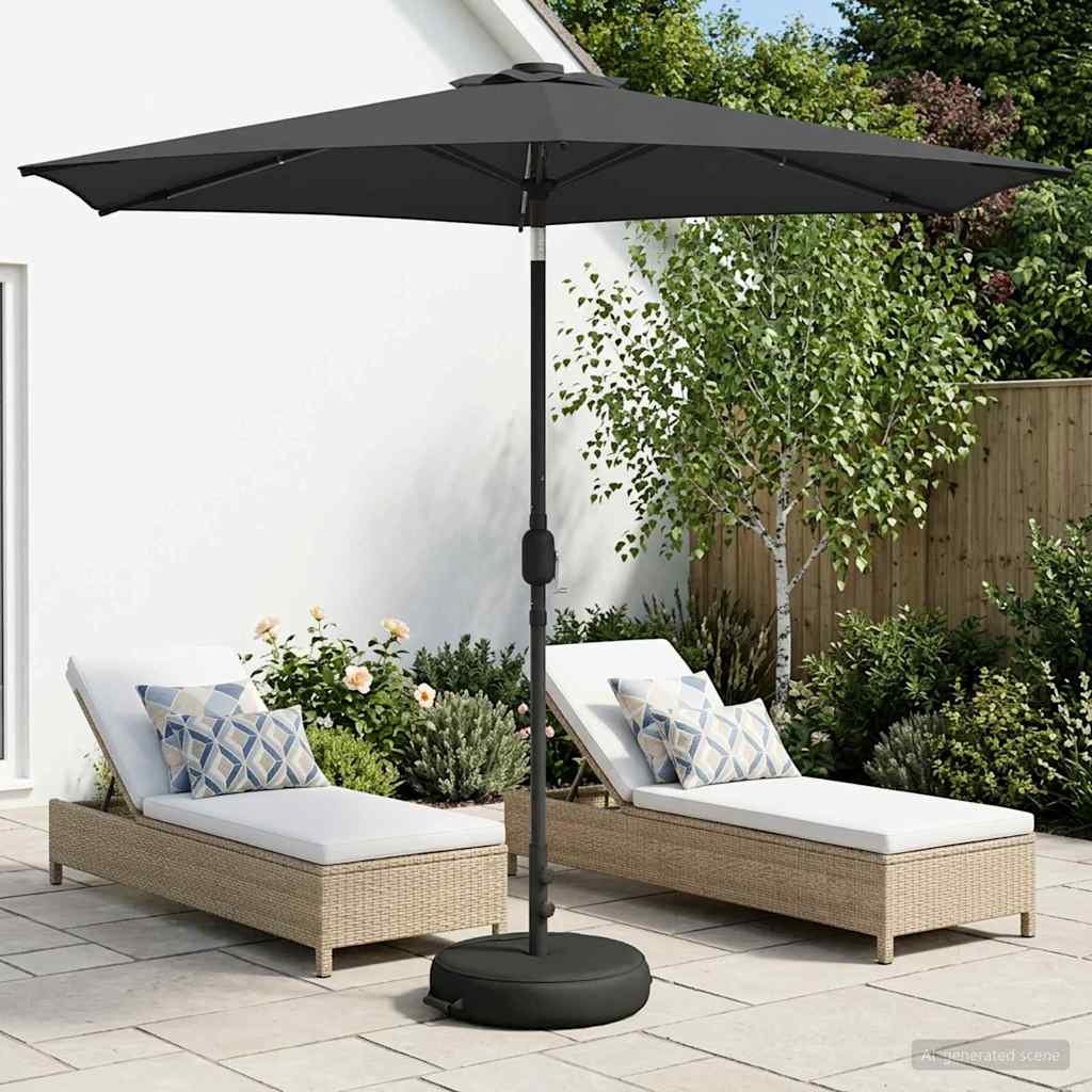 vidaXL Garden Parasol with LED Lights and Base 270 x 270 cm Polyester 1
