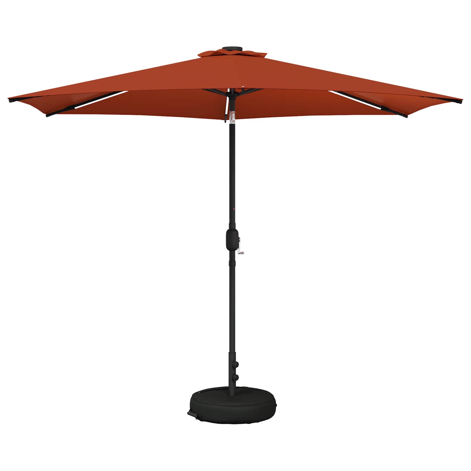 vidaXL Garden Parasol with LED Lights and Base 300 x 300 cm Polyester 2