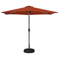 vidaXL Garden Parasol with LED Lights and Base 300 x 300 cm Polyester 2