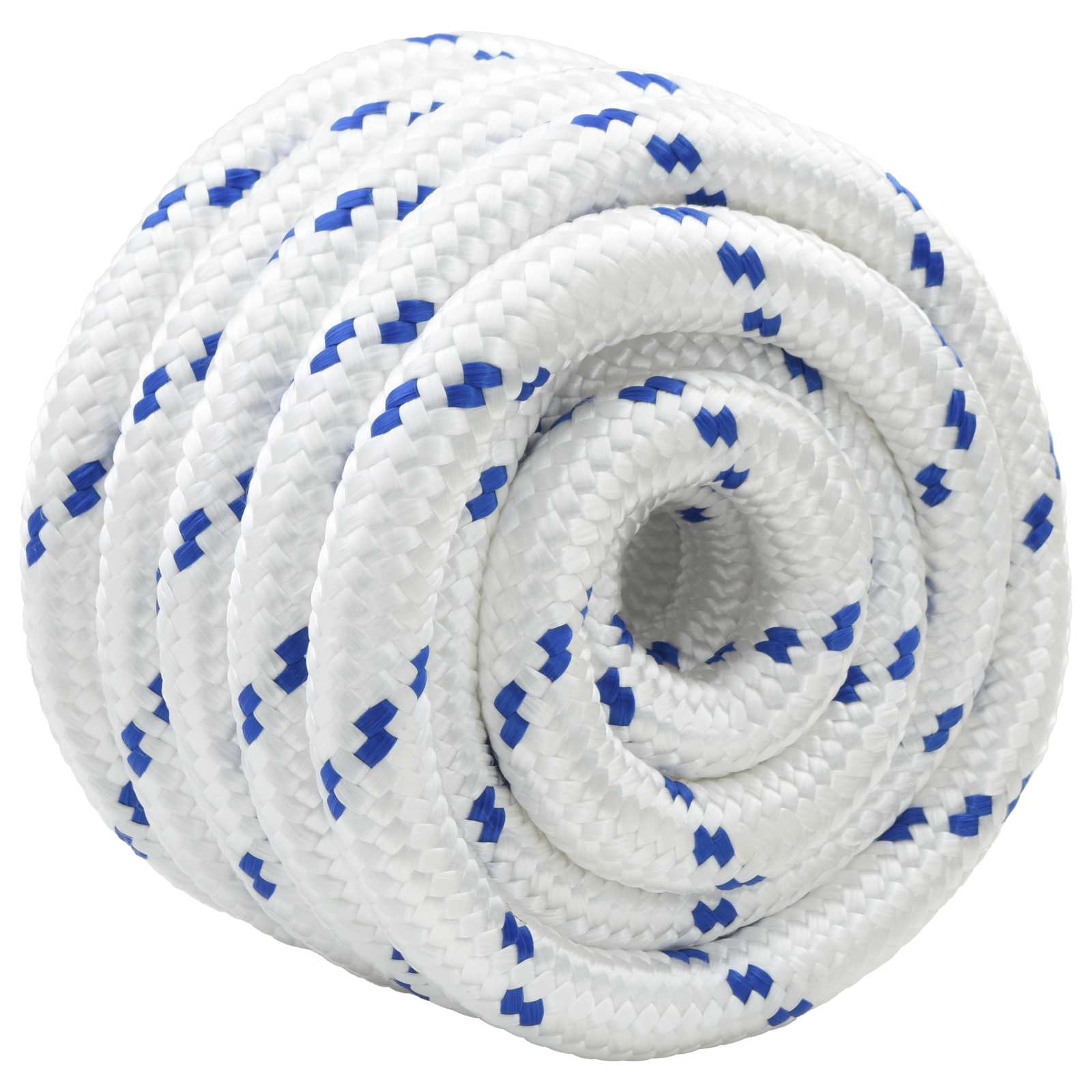 vidaXL Boat Rope 5 mm 5 m White and Blue 3
