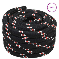 vidaXL Boat Rope 4 mm 10 m Black and Red 2