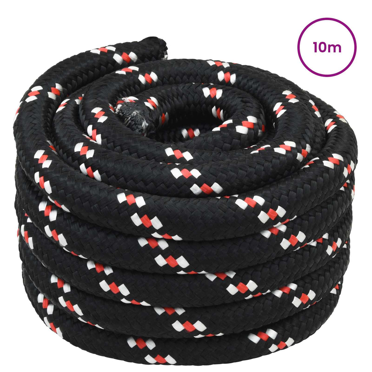 Boat Rope polypropylene Length 10 m 40 mm Black and red