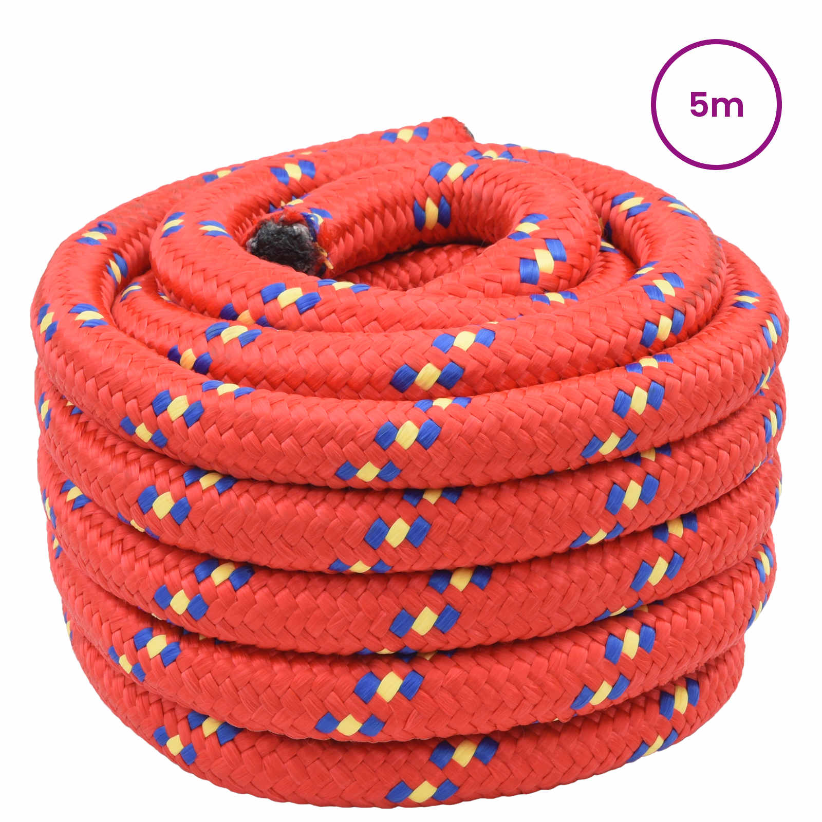 vidaXL Boat Rope 5 mm 5 m Red 2