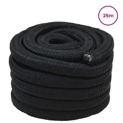 vidaXL Boat Rope 3 mm 25 m Black PP 2