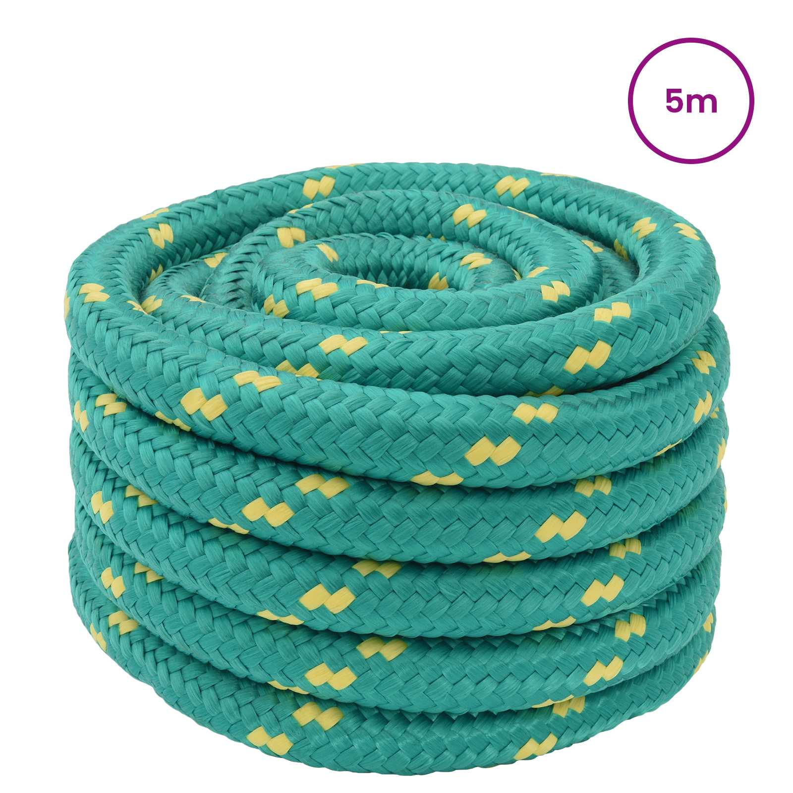 vidaXL Boat Rope 5 mm 5 m Green 2