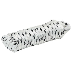 vidaXL Boat Rope 12 mm 9 m White and Black Polyester 3