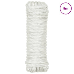vidaXL Boat Rope 10 mm 9 m White Polyester 2