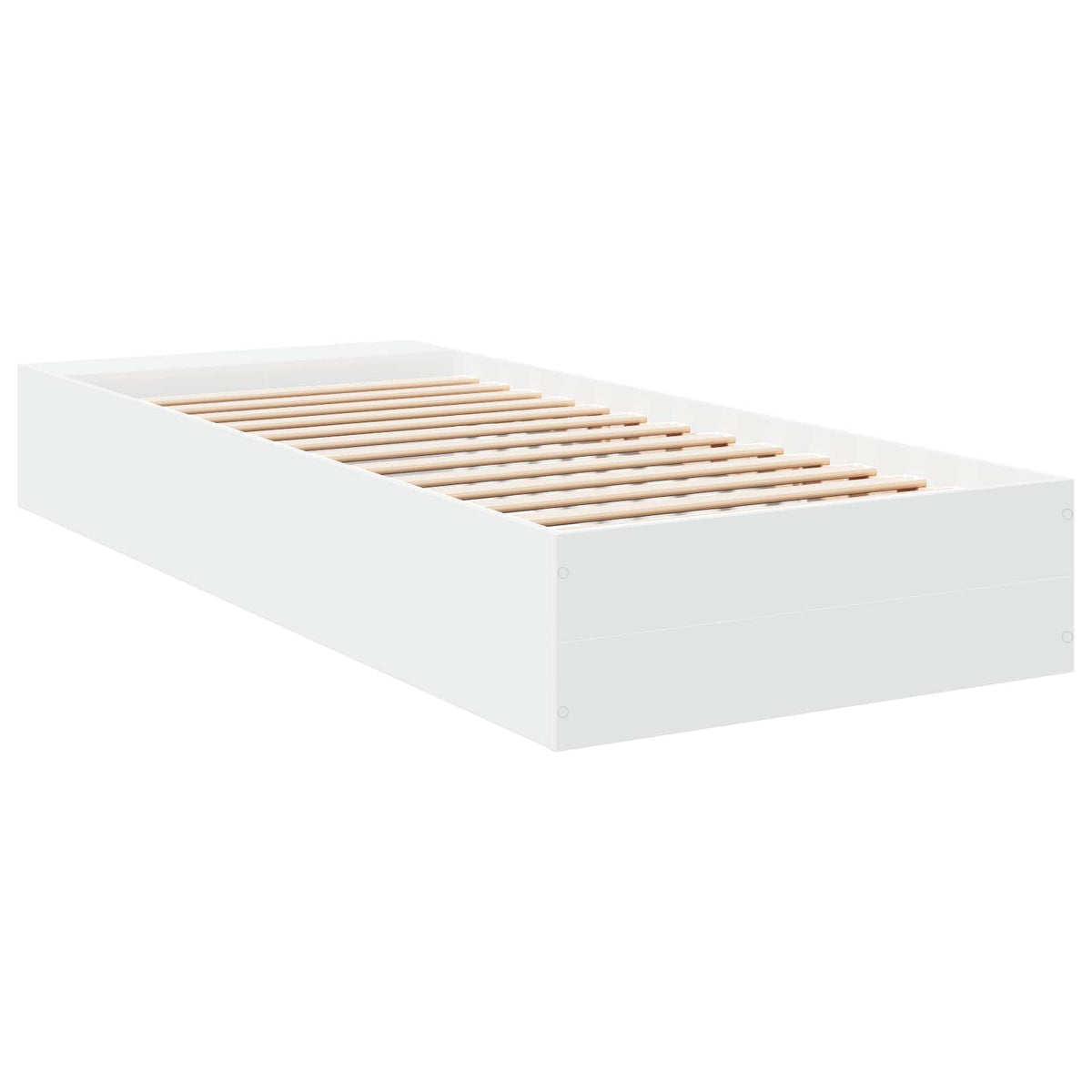 Bed Frame with Storage 80 x 200 cm Engineered Wood White