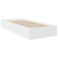 Bed Frame with Storage 80 x 200 cm Engineered Wood White