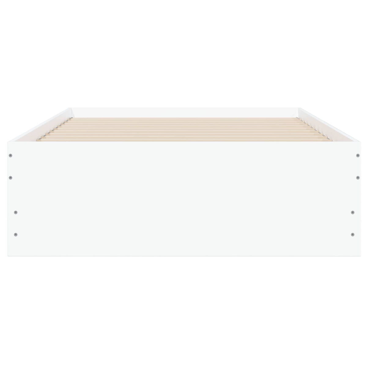 Bed Frame with Storage with Drawer Engineered wood Length 200 cm Width 80 cm White
