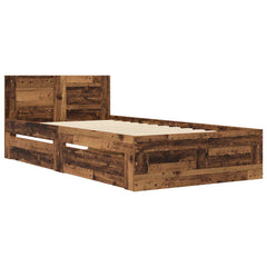 vidaXL Bed Frame with Drawer 2 pcs Old Wood Engineered Wood 4