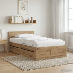 vidaXL Bed Frame with Drawer 2 pcs Artisian Oak Engineered Wood 1
