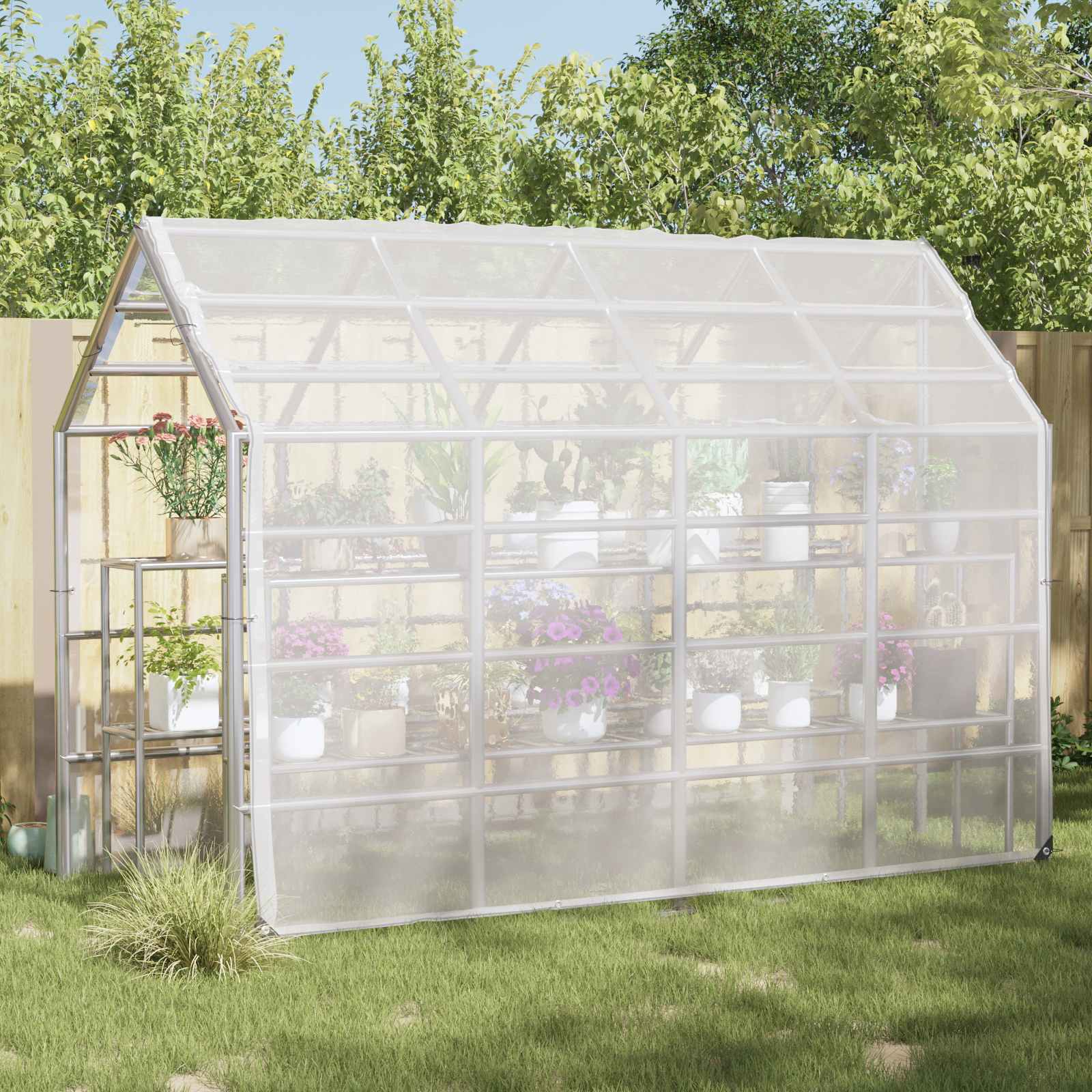 vidaXL Plant Cover Transparent 5 x 3.5 m PE 1