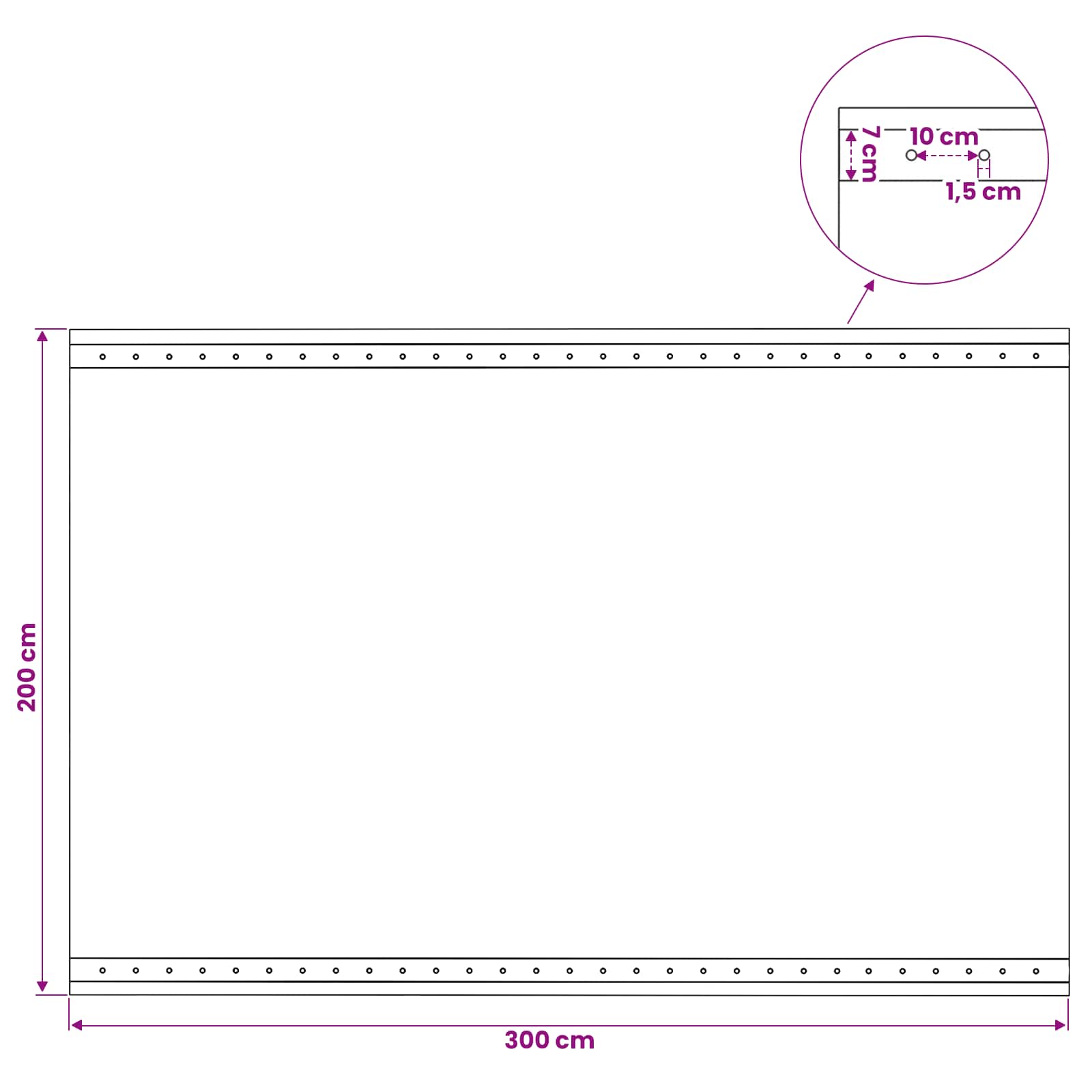 vidaXL Tarpaulin with Eyelets 2 pcs Green 2 x 3 m 260 gsm PE 6