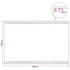 vidaXL Tarpaulin with Eyelets 2 pcs Green 2 x 3 m 260 gsm PE 6