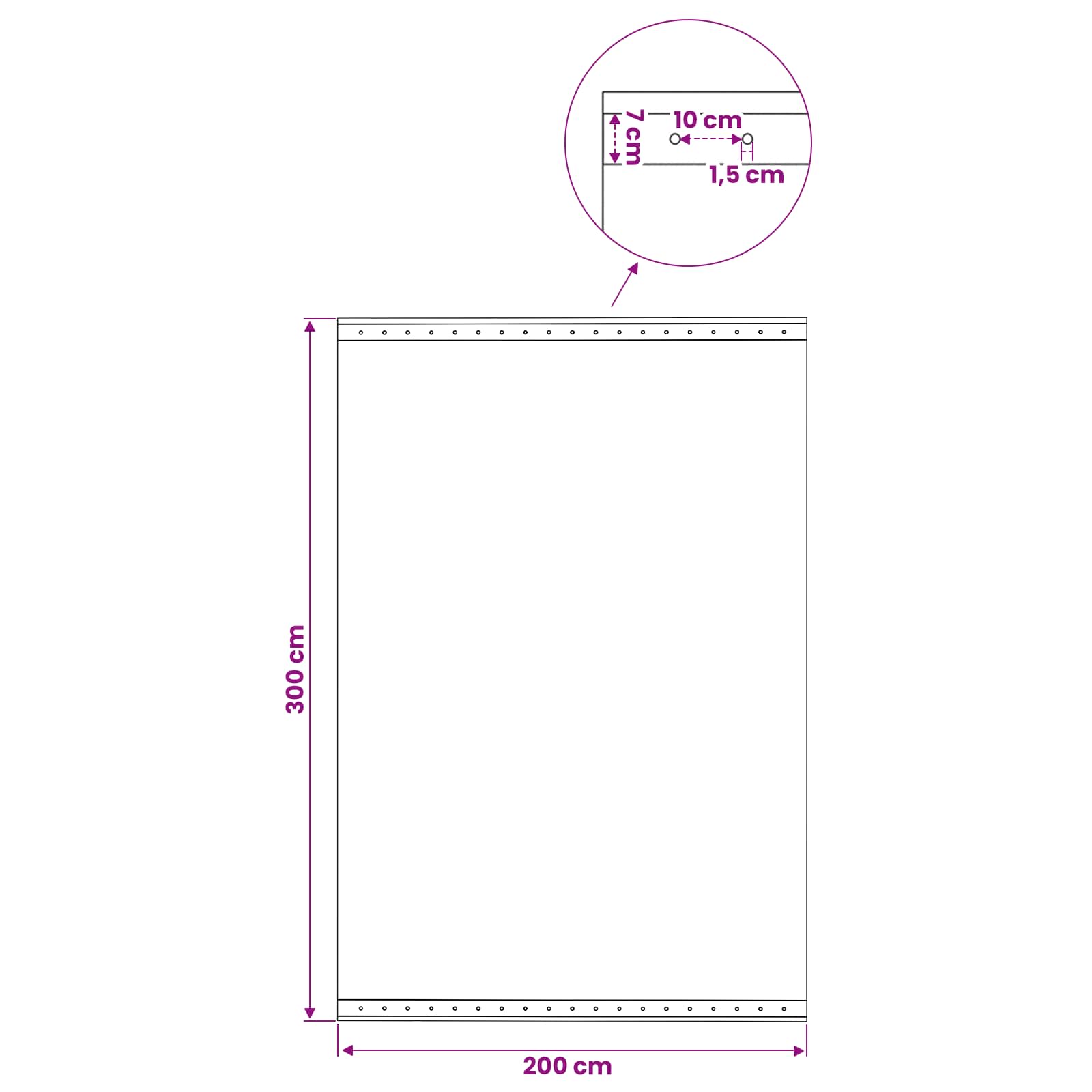 vidaXL Tarpaulin with Eyelets 2 pcs Green 3 x 2 m 260 gsm PE 6