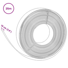 vidaXL Garden Edging 25 m 10 cm PE Grey 6