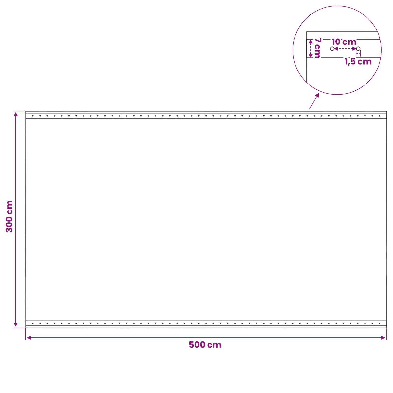 vidaXL Tarpaulin with Eyelets Green 3 x 5 m 260 gsm PE 6