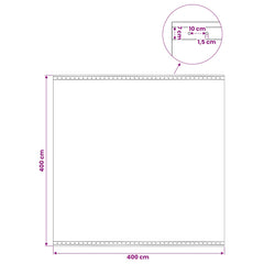vidaXL Tarpaulin with Eyelets Green 4 x 4 m 260 gsm PE 6