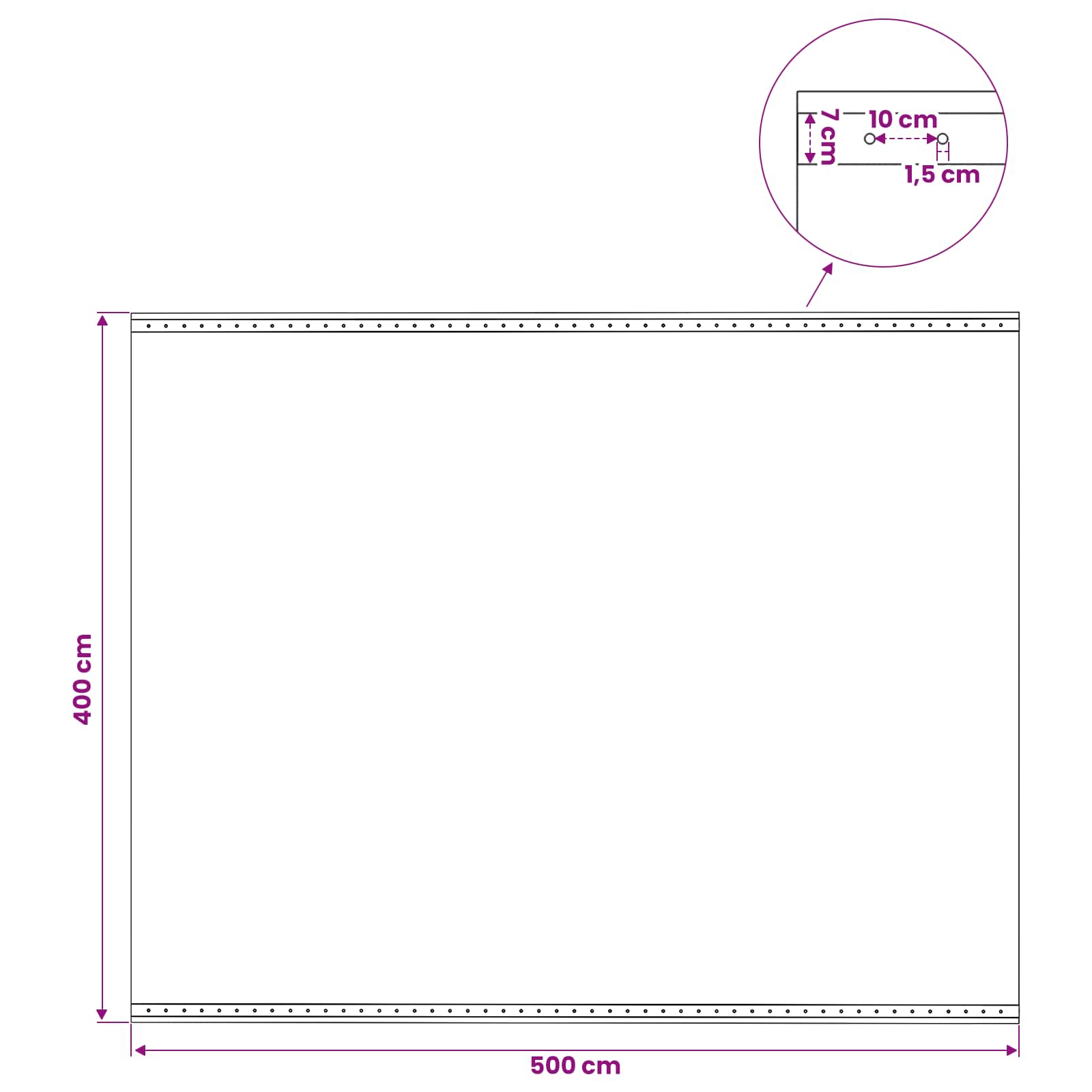 vidaXL Tarpaulin with Eyelets Green 4 x 5 m 260 gsm PE 6