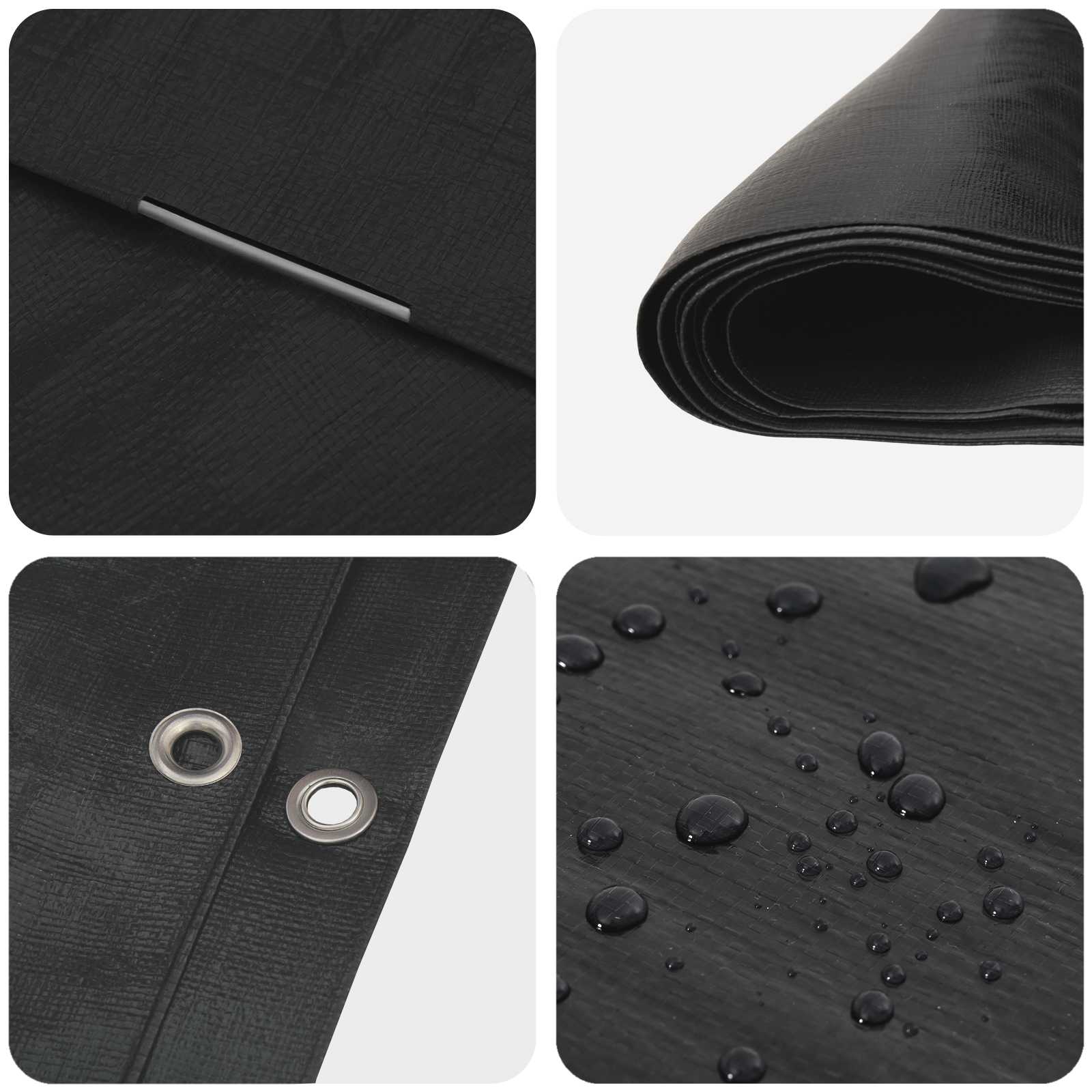 vidaXL Tarpaulin with Eyelets Anthracite Grey 4 x 8 m 180 gsm PE 4