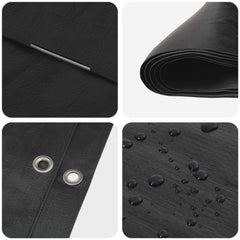 vidaXL Tarpaulin with Eyelets Anthracite Grey 8 x 8 m 180 gsm PE 4