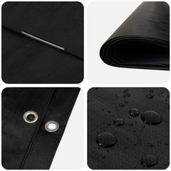 vidaXL Tarpaulin with Eyelets Anthracite Grey 4 x 6 m 260 gsm PE 4