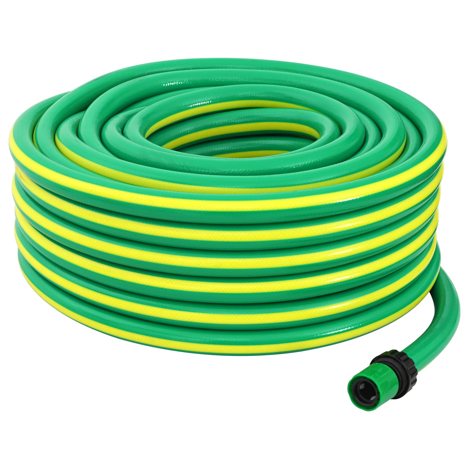 vidaXL Garden Hose 5-Ply Green and Yellow 12 mm 30 m PVC 1