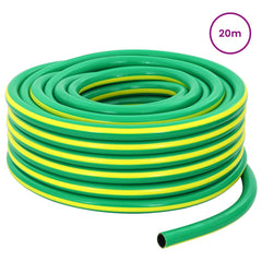 vidaXL Garden Hose 5-Ply Green and Yellow 25 mm PVC 2