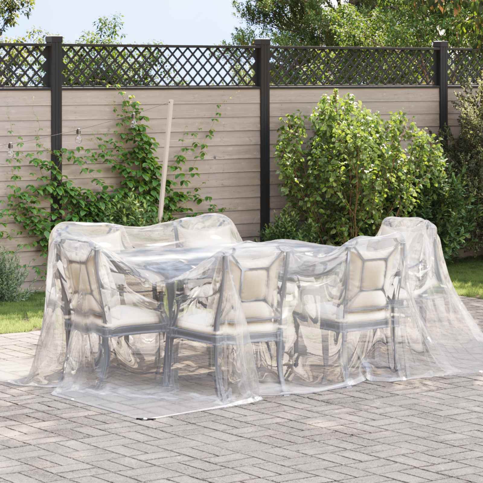 vidaXL Tarpaulin 140 gsm Transparent 5 x 3.5 m PE 1