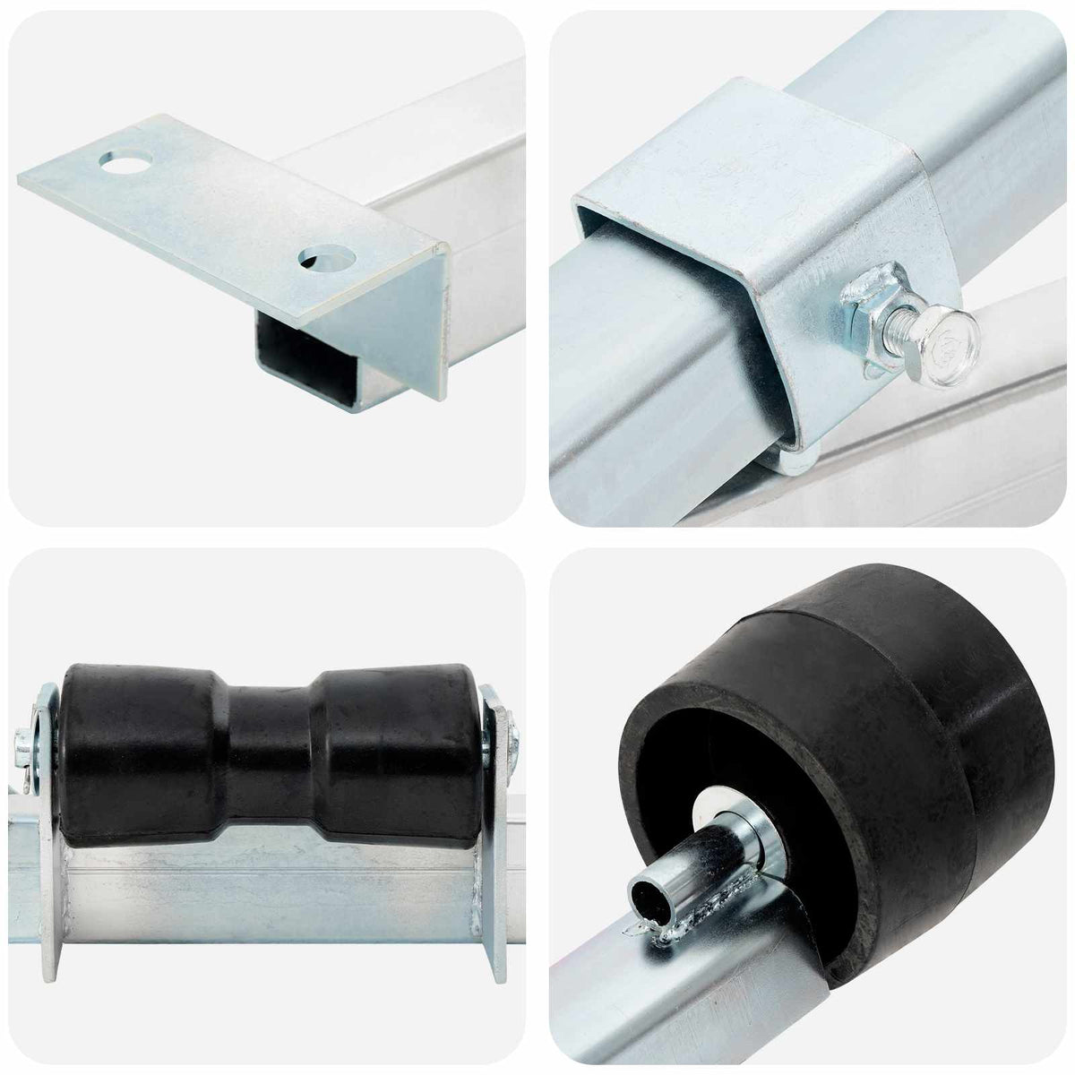 Boat Trailer Bottom Support Bracket with Keel Rollers 62.5 - 100 cm