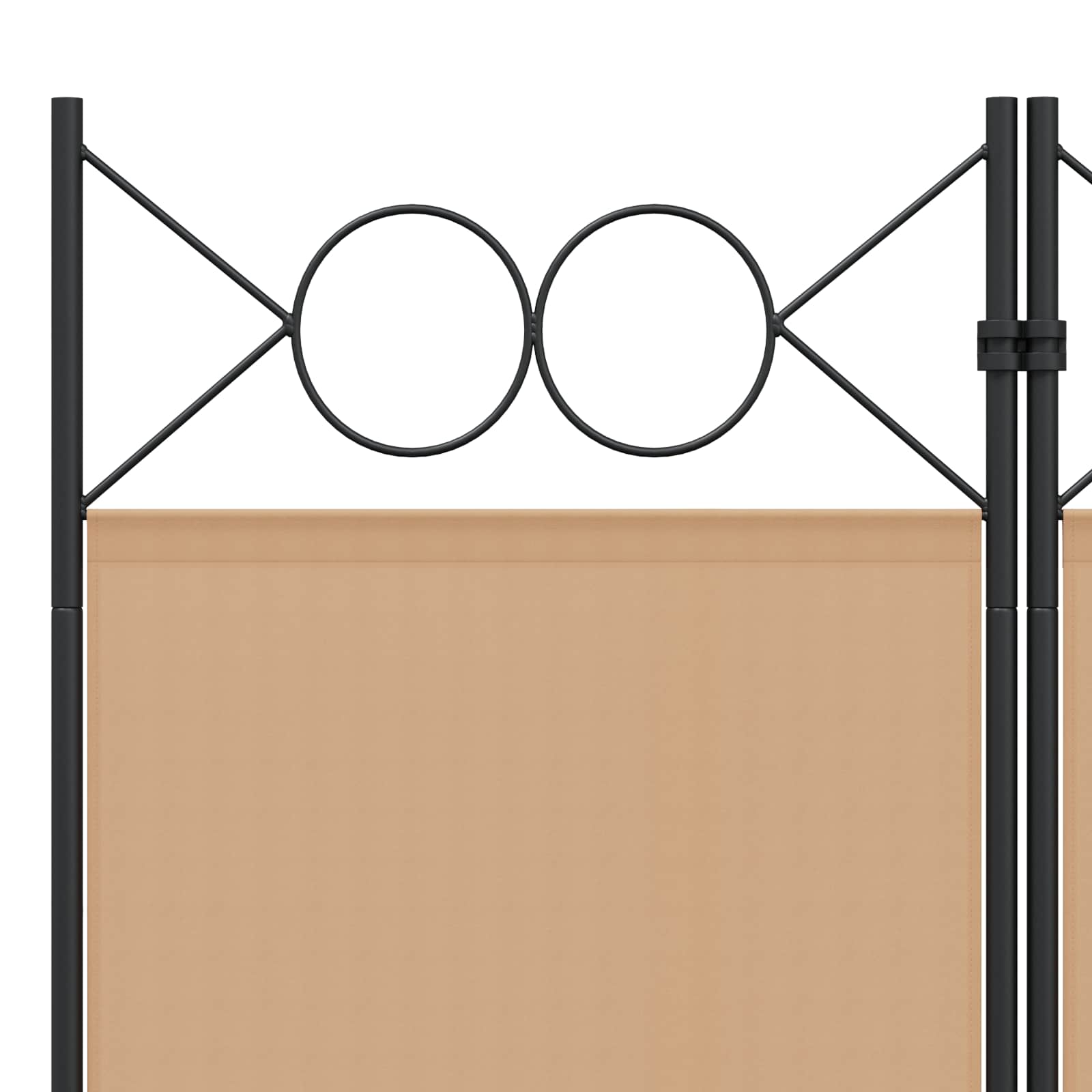 vidaXL 5-Panel Room Divider Beige 200 x 180 cm Fabric 6
